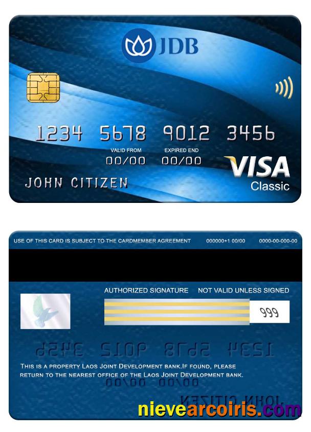Laos Joint Development Bank visa classic card